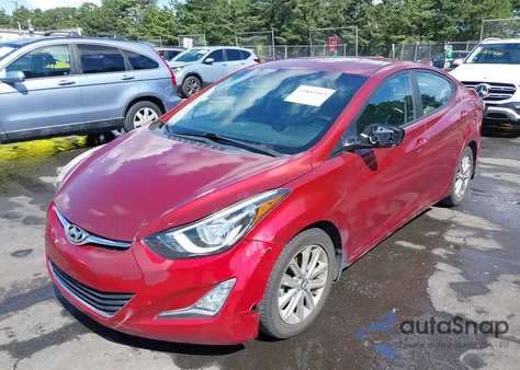 2016 Hyundai Elantra Se from USA, damaged, VIN 5NPDH4AE2GH722093